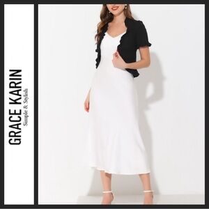 Grace Karin Black Crop Cardigan